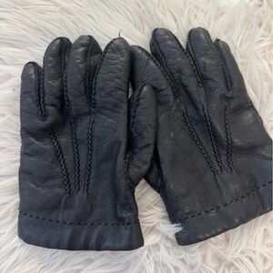 Brooks Brothers Black Leather Gloves